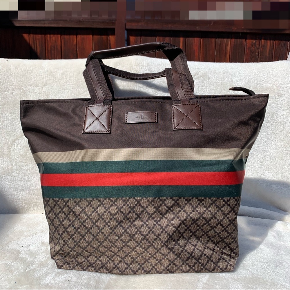 NWT Authentic Gucci Men’s Printed Nylon Tote